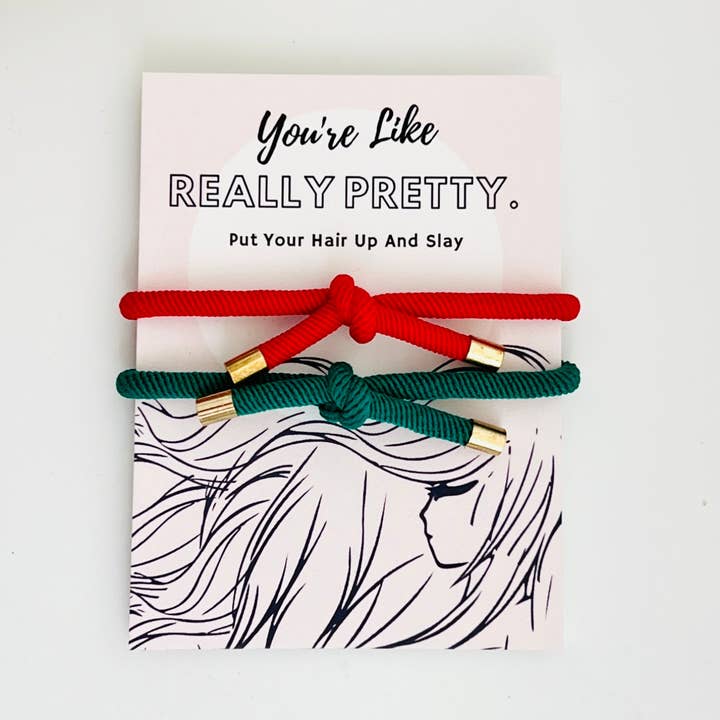 Tiny Gift Society - Wholesale Hair Tie - Really Pretty Double Elastic Hair Tie - Hair Accessory Card