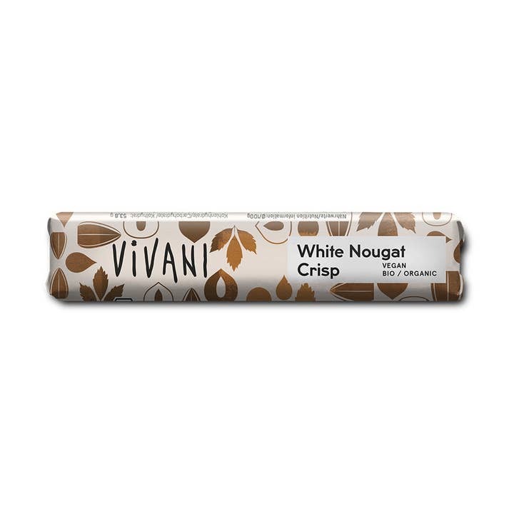 Vivani Witte Nougat Crisp Chocolade Vegan 35g Biologisch voor wholesale door Brand Organic