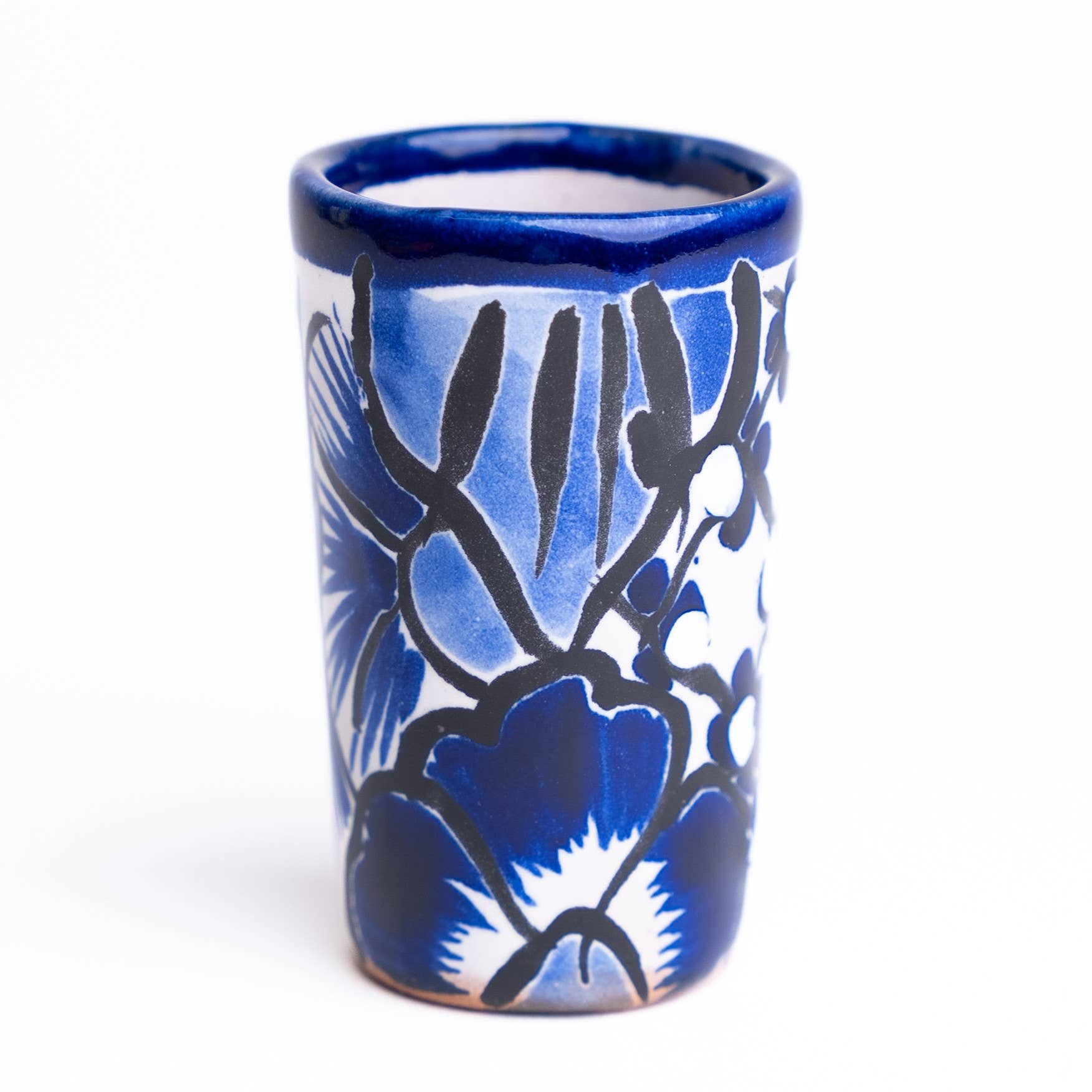 MEXTEQUIL - Wholesale Shot Glass - Talavera Shot Glass Set with Salt Dish & Tray - 2 Oz -Blue3