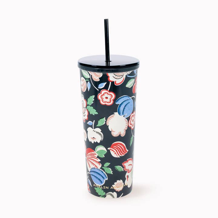 Stainless Steel Tumbler with Straw, Sonia for wholesale by Amelin Archive