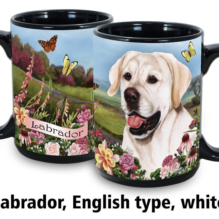 Pet Gifts USA, LLC - Vendita all'ingrosso Tazza - Tazza da caffè con labrador bianco inglese, 384 ml