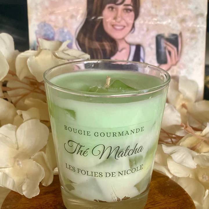 Les folies de Nicole – wholesale Burkljus – Matcha te ljus