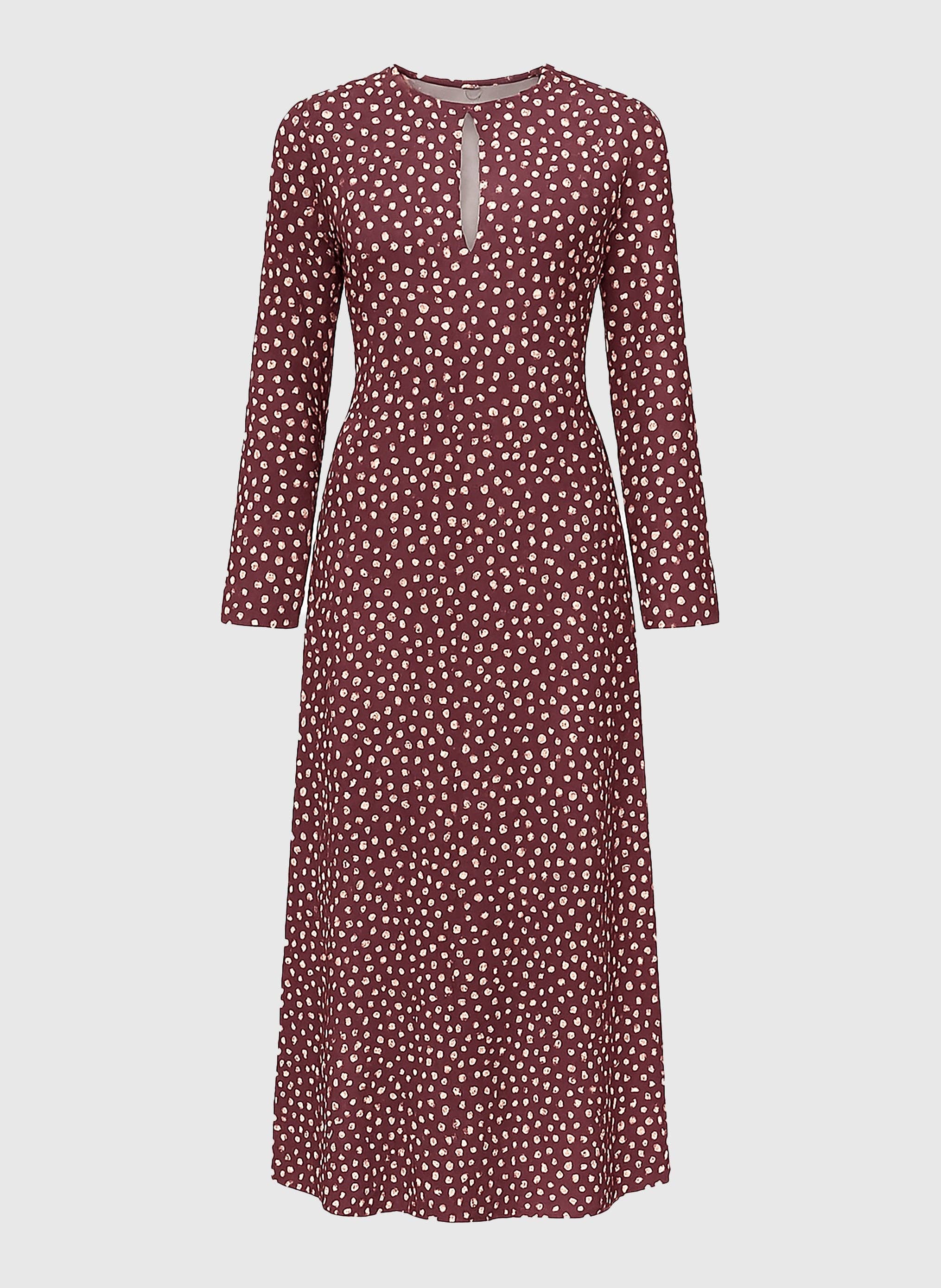 An'ge - Vente Robe – femme - ROBE MIDI MASELMA jakaranda choco4