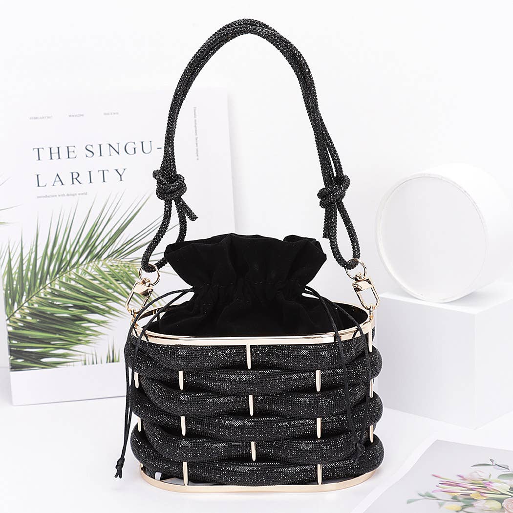 3AM BY H&D ACCESSORIES - Vendita all'ingrosso Pochette - Donna -  Pochette con strass a cestino dorato0