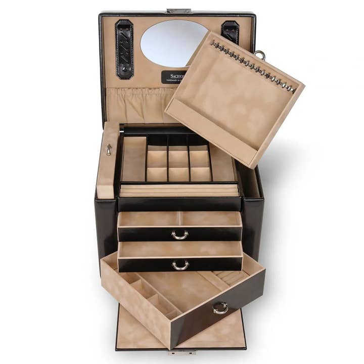 REMOVED BRAND - Wholesale Jewelry Box/Organizer - Large Leather Jewelry Box - Marta2