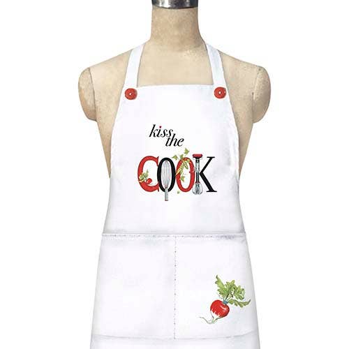 Kiss the Cook Loose Apron for wholesale by Mary Lake-Thompson Ltd.