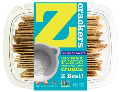 Z crackers - Wholesale Crackers - Sea Salt + Olive Oil Handmade Artisan Cracker