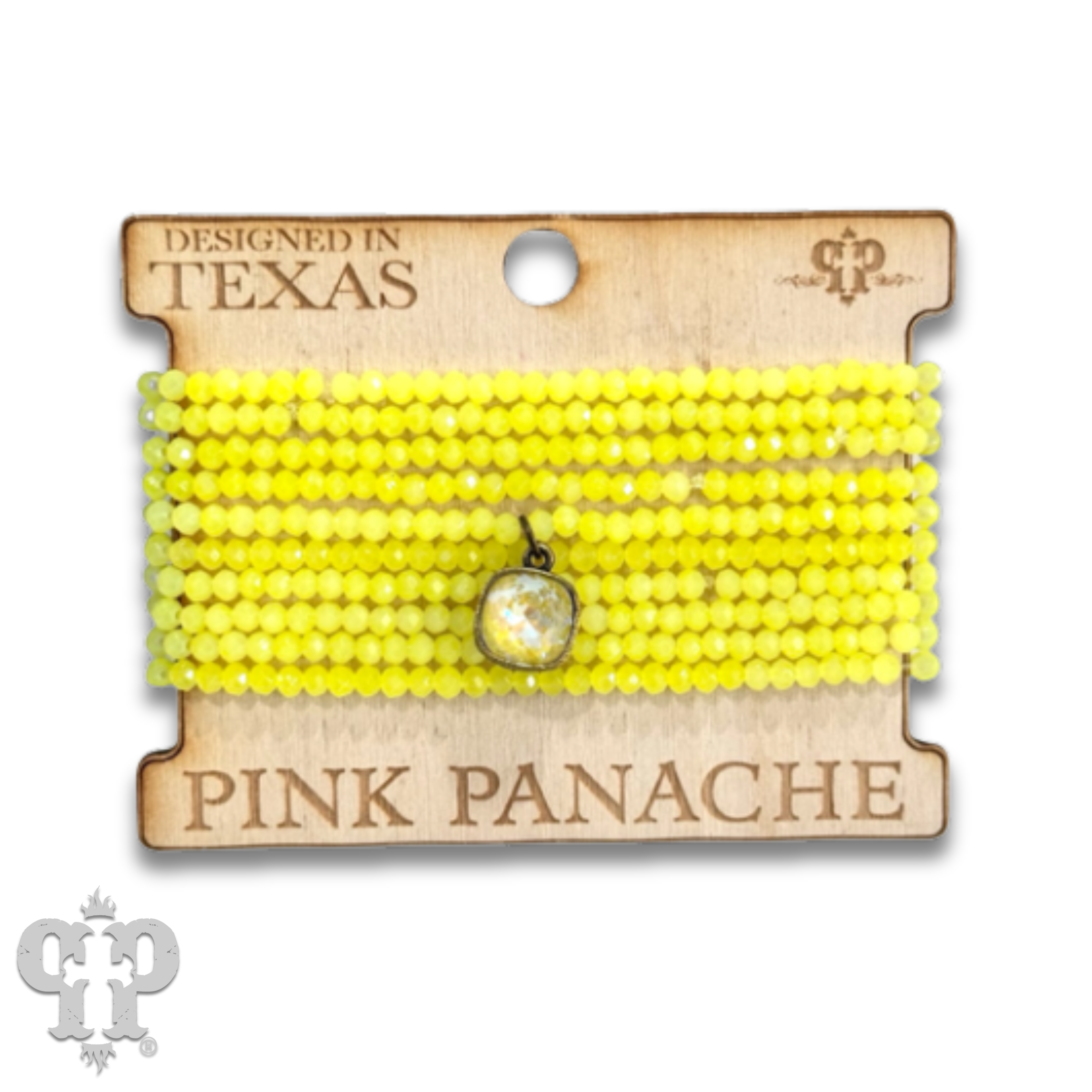 Pink Panache Brands - Wholesale Beaded Bracelet - Faceted small bead bracelet set with Austrian crystal - LC18