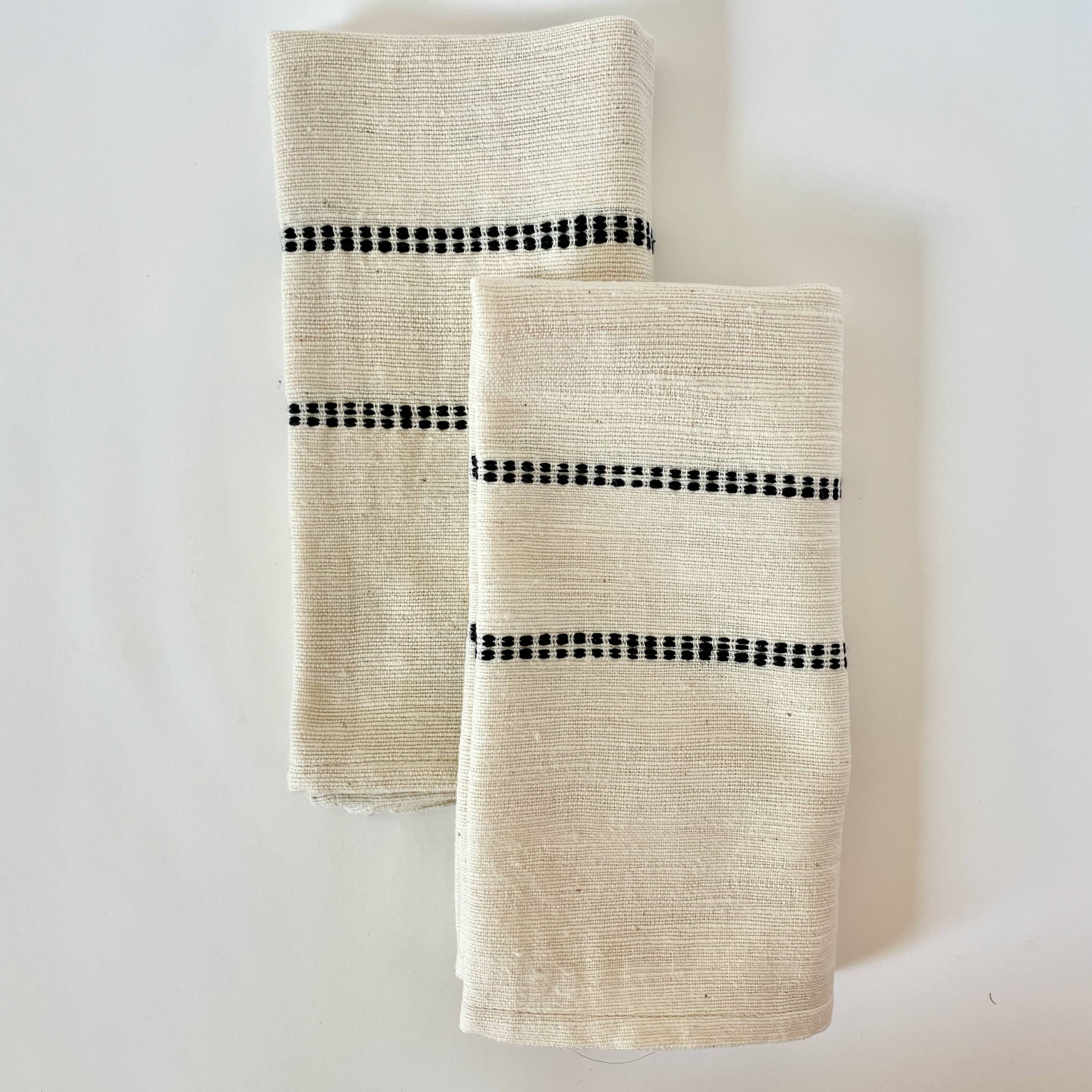 Sabahar - Wholesale Dinner & Cloth Napkin - Chamo Handwoven Ethiopian Cotton Napkins | Set of 20