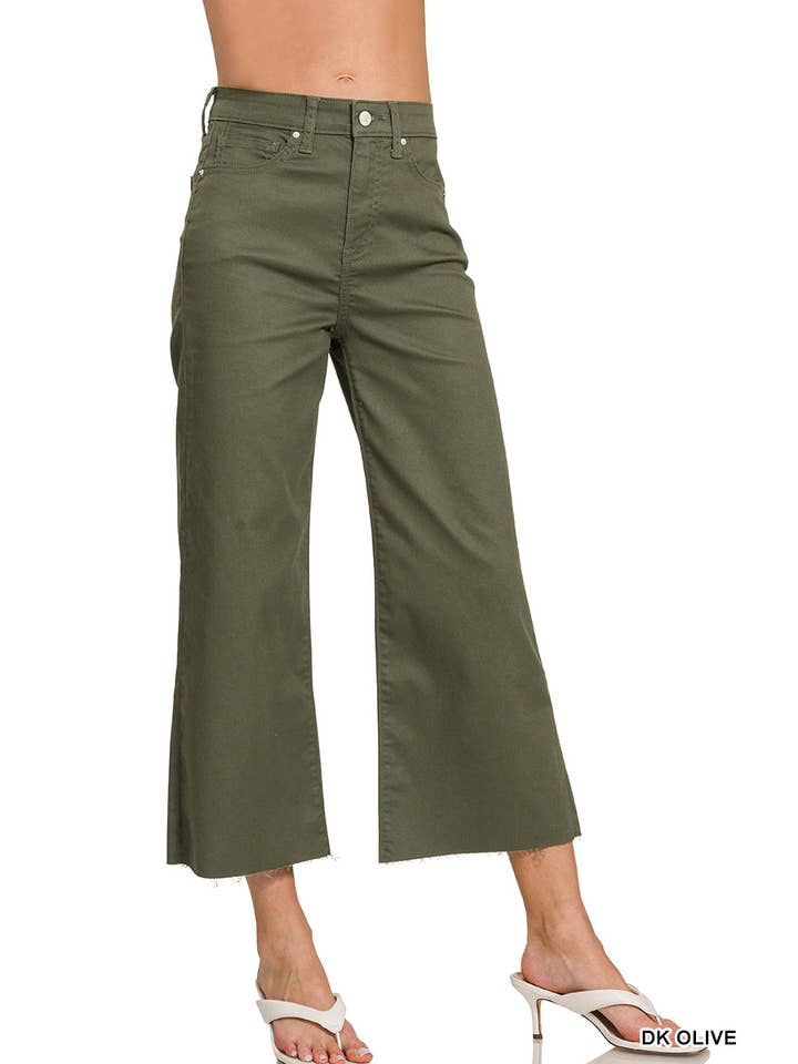 Vanilla Monkey - Wholesale Jeans - Women's - High Rise Flare Cropped Color Denim Pants