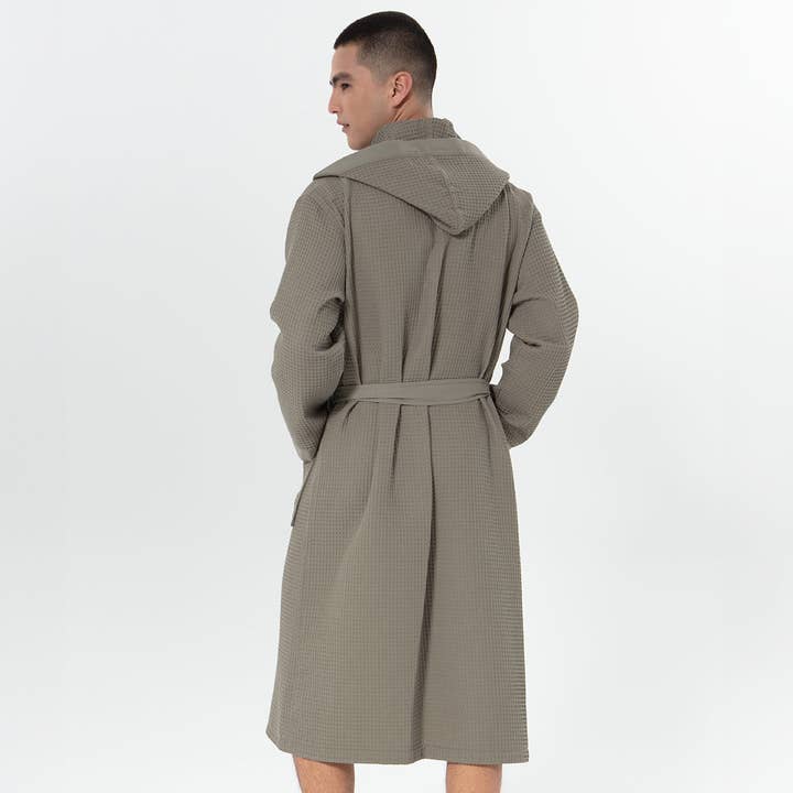 SEYANTE - Wholesale Robe - Men's - Men's Hooded Turkish Cotton Waffle Robe24