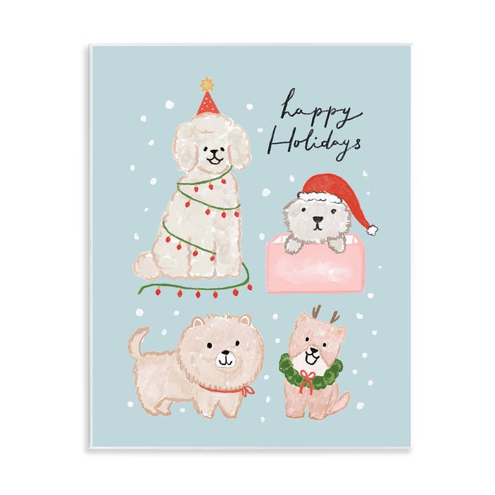 Stupell Industries - Wholesale Wall Sign - Winter Puppies Fluff Collection - Unframed Wall Art0