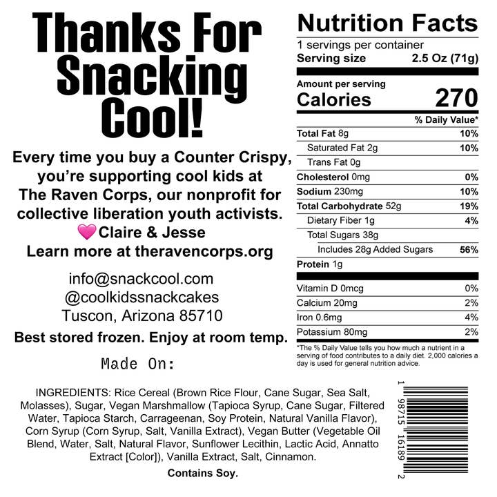 Cool Kids Snack Cakes - Wholesale Snack Bar - Ch-Ch-Ch-Churro 8-Pack