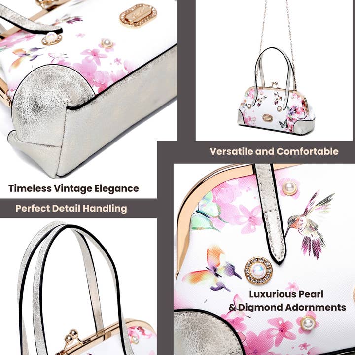 Brangio (Italy) Company Inc. - Wholesale Crossbody Bag - Women's - Brangio Italy Floral & Hummingbird Crossbody Bag7