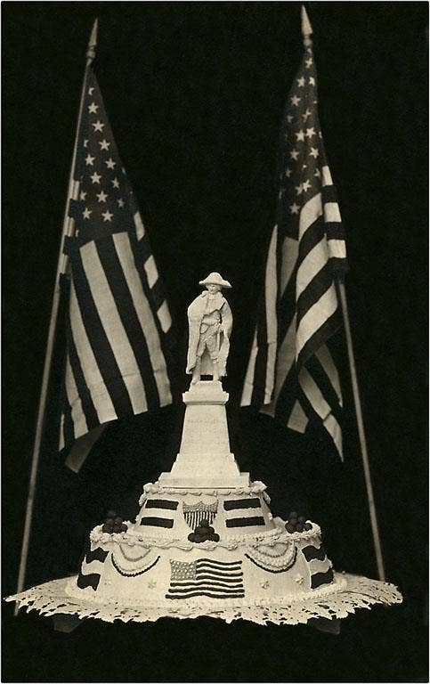 Found Image Press - Wholesale Stationery/Notecard Set - Greeting Card PT-142 Fancy Cake with George Washington0