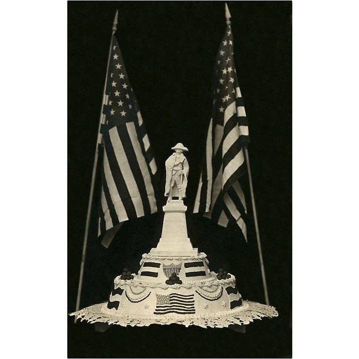 Found Image Press - Wholesale Stationery/Notecard Set - Greeting Card PT-142 Fancy Cake with George Washington