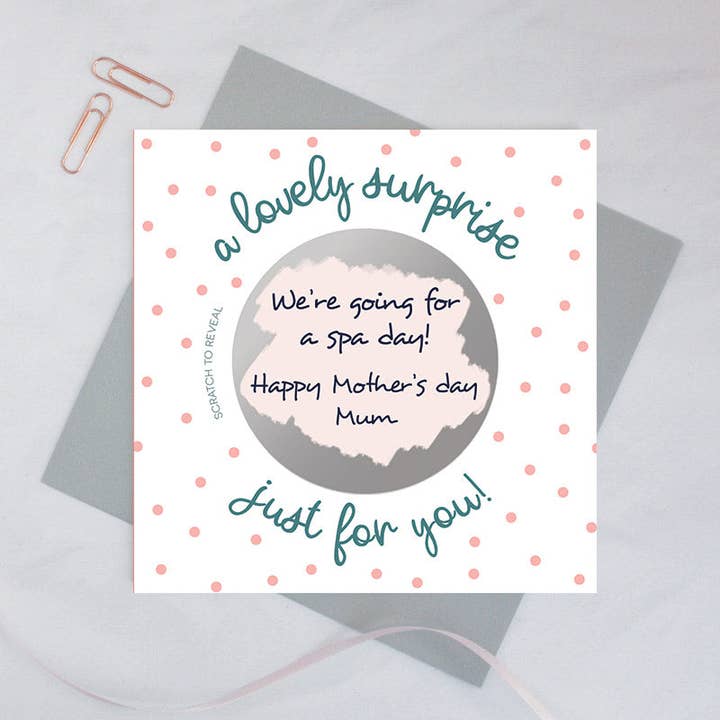 Carte à gratter message secret « une belle surprise rien que pour vous ! » pour la vente par Draenog