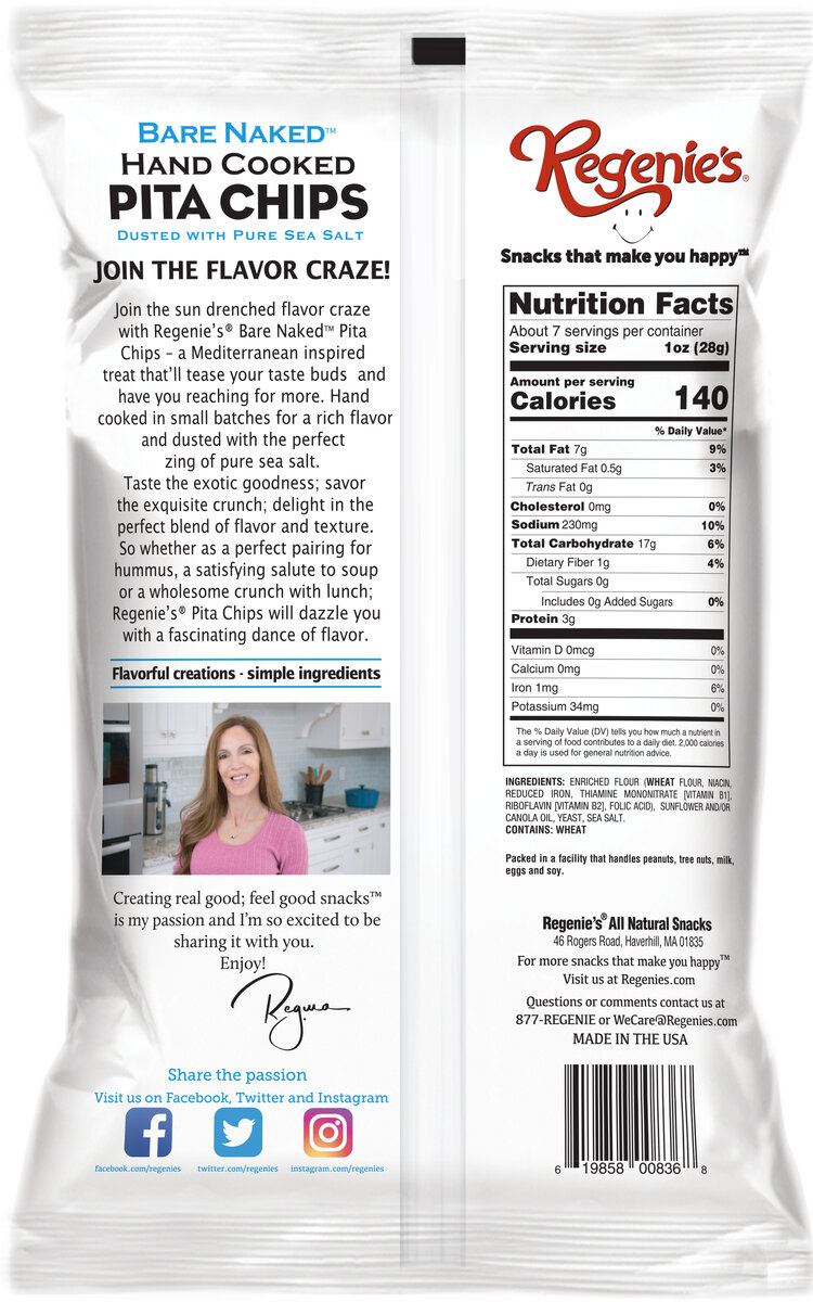 Regenie's All Natural Snacks - Wholesale Chips - Bare Naked™ Pita Chips1