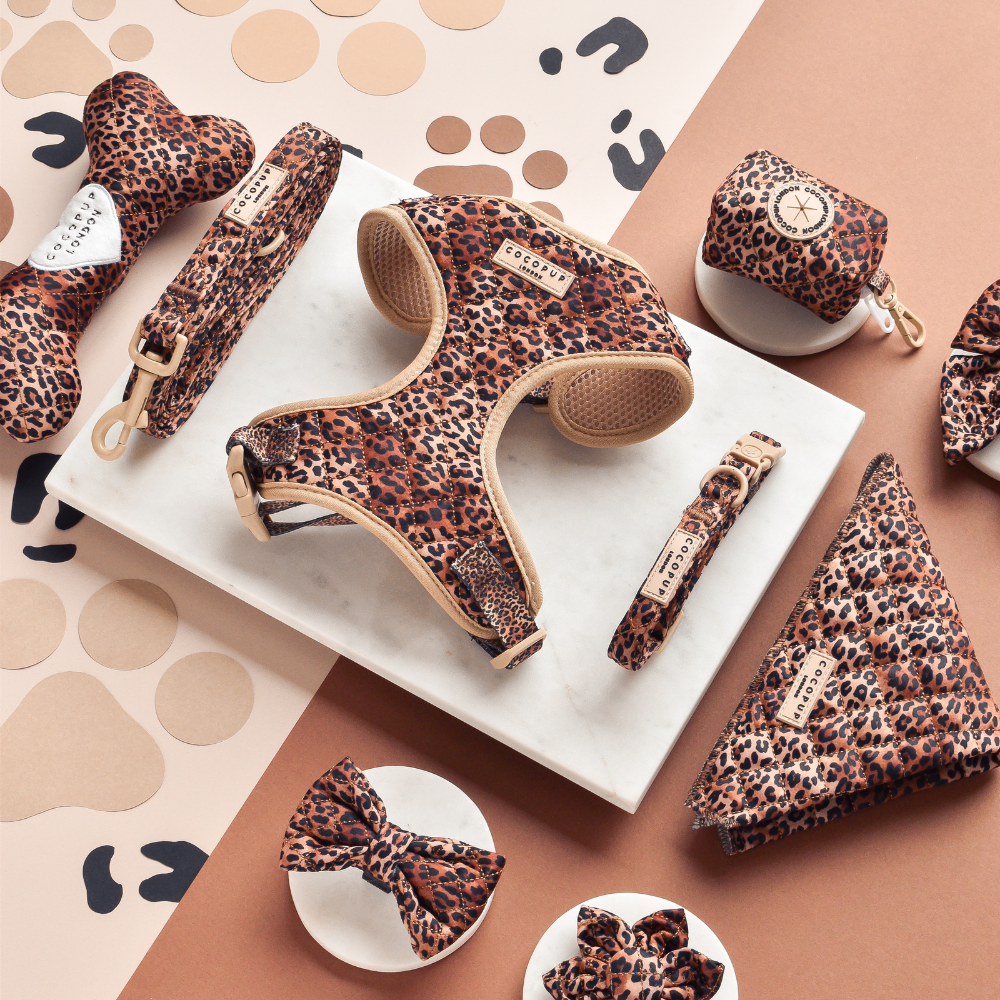 Cocopup London - Wholesale Pet Leash - Dog - Quilted Leopard Pup Lead2