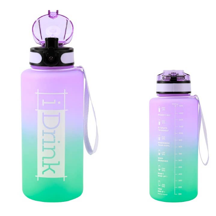 I-Total, I-Drink - Wholesale Water Bottle - Tritan Bottle 1500 Ml Purple And Aquamarine0