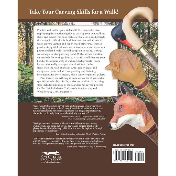 Fox Chapel Publishing - Wholesale Crafts, Hobbies & DIY - Carving Creative Walking Sticks and Canes1