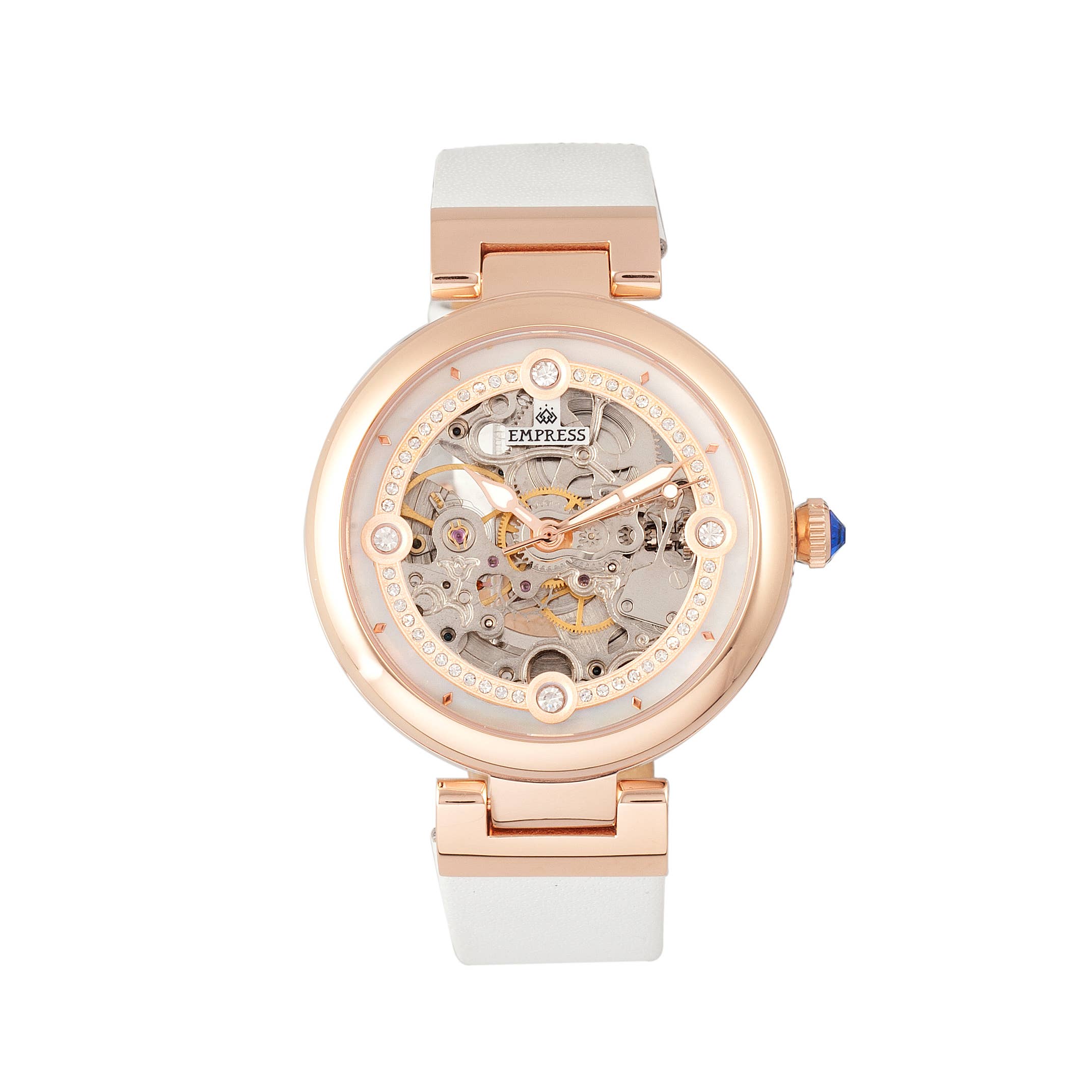 Empress – wholesale Wrist watch – Women's – Empress Adelaide Automatic Leather-Band Skeleton Watch6