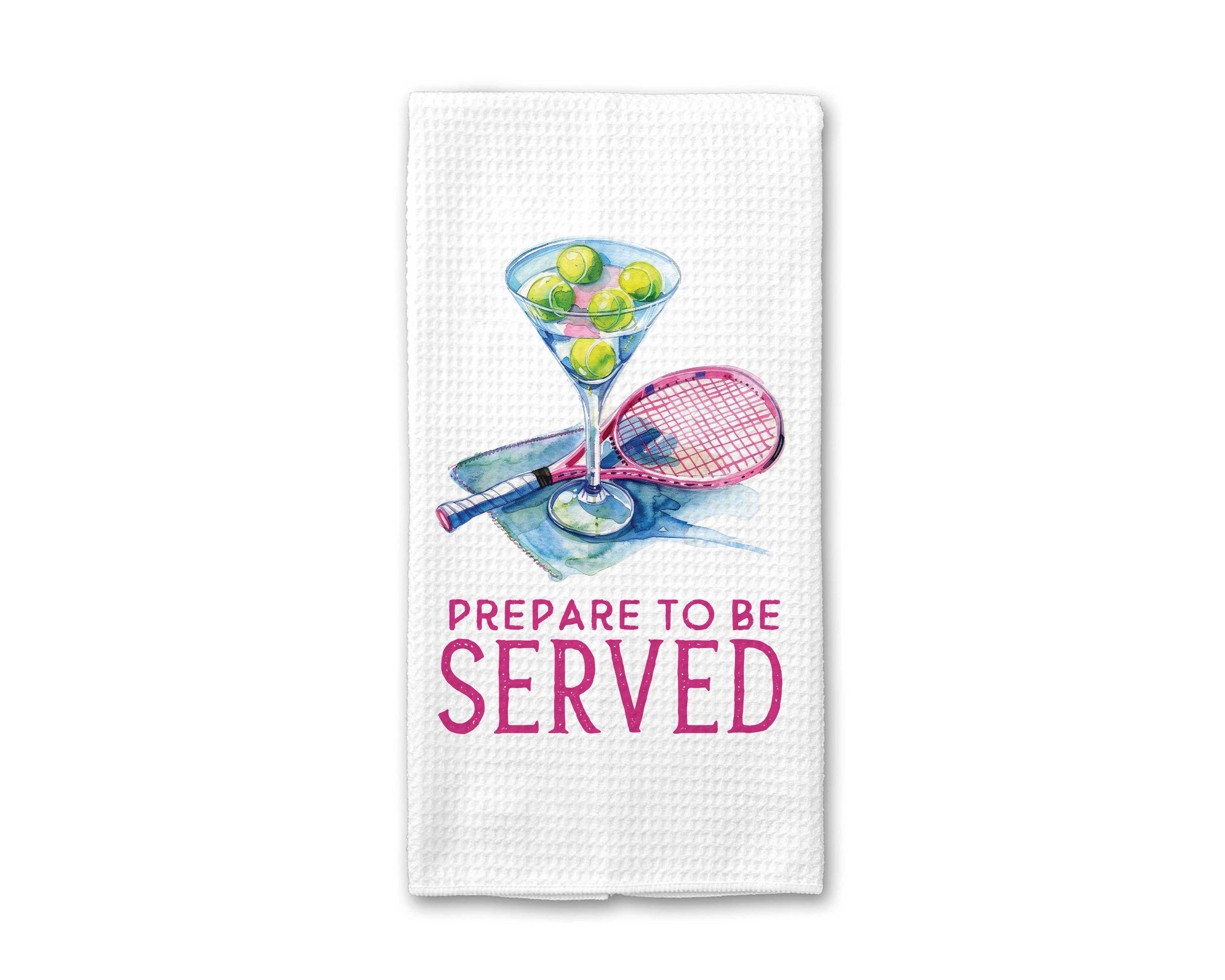 Canary Road - Wholesale Tea Towel - Prepare to Be Served Tennis Towel, Tennis Kitchen Decor2