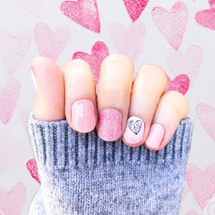 Valentine's Don't go breaking my heart Nail Wraps for wholesale by LUNA Nail Wraps