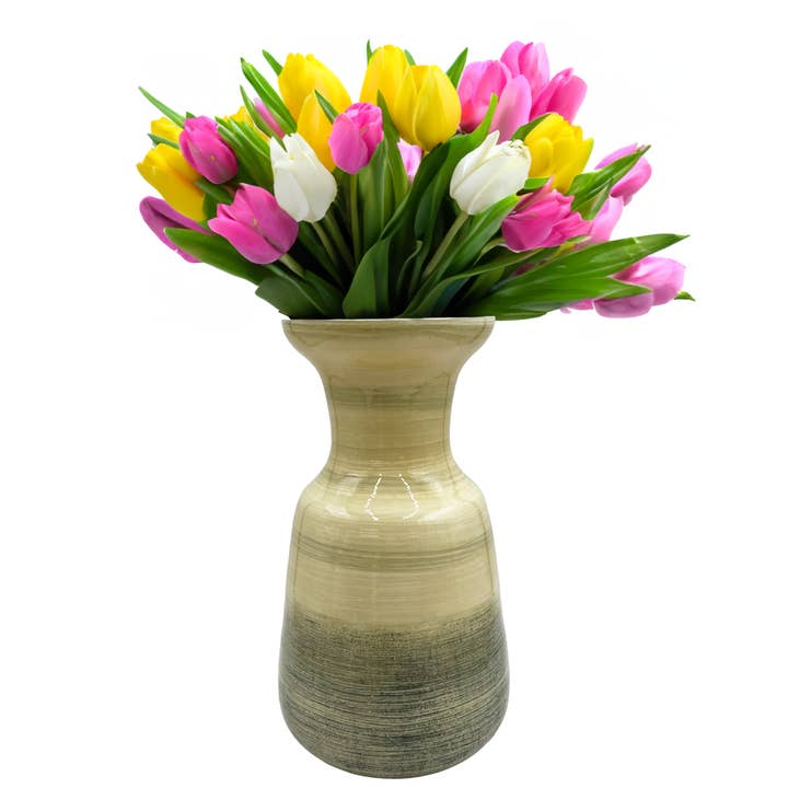 Decorative Green Jug Handmade Glass Flower Vase for wholesale by 2626 Designs