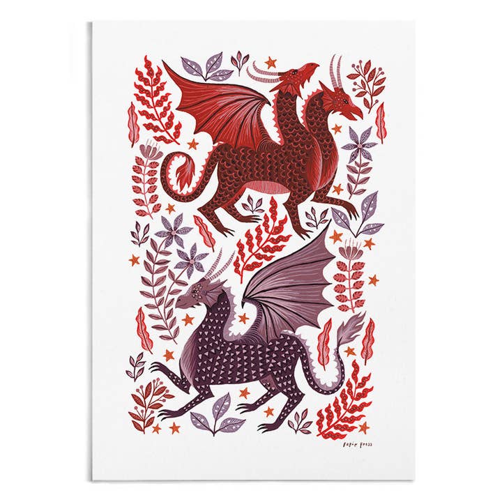 Dragon Garden Artists Print Wall Art for wholesale by Papio Press