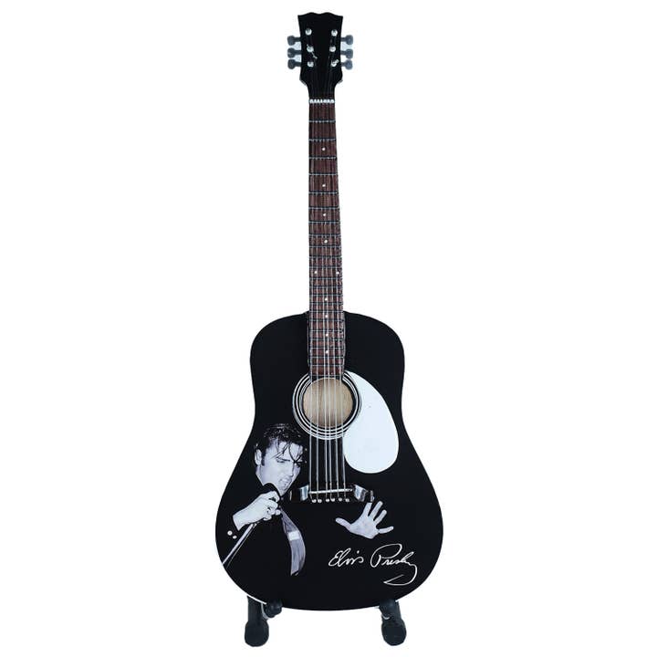 Elvis Guitar - Black 10" Tall with Stand for wholesale by MID-SOUTH PRODUCTS