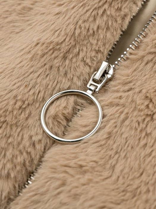 Rosa Clothing - Wholesale Coat - Women's - Furry Faux Fur Zipper Winter Warm Coat8