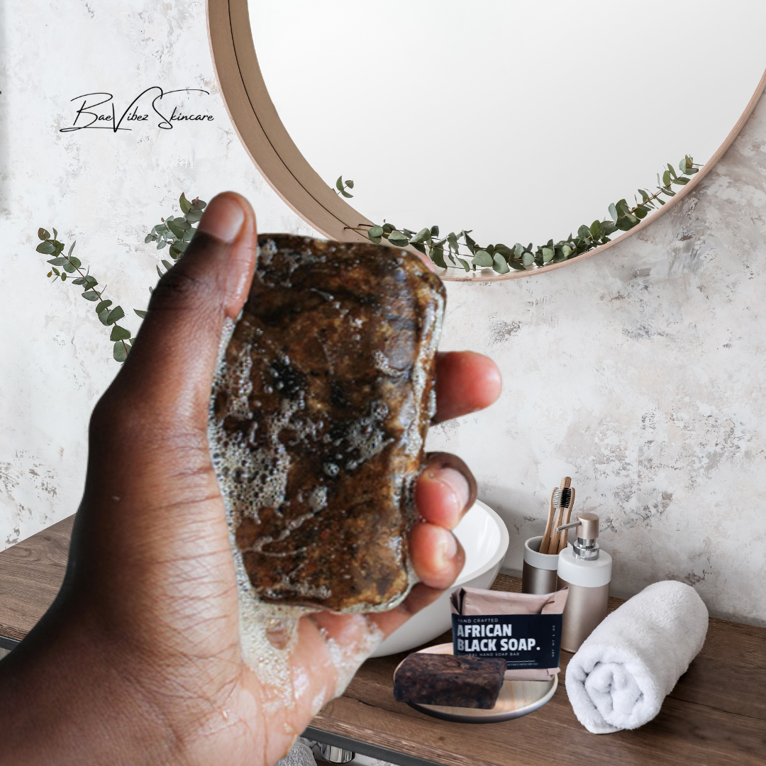 BaeVibez Skincare LLC – wholesale Bar Soap – Baevibez African Black Soap1
