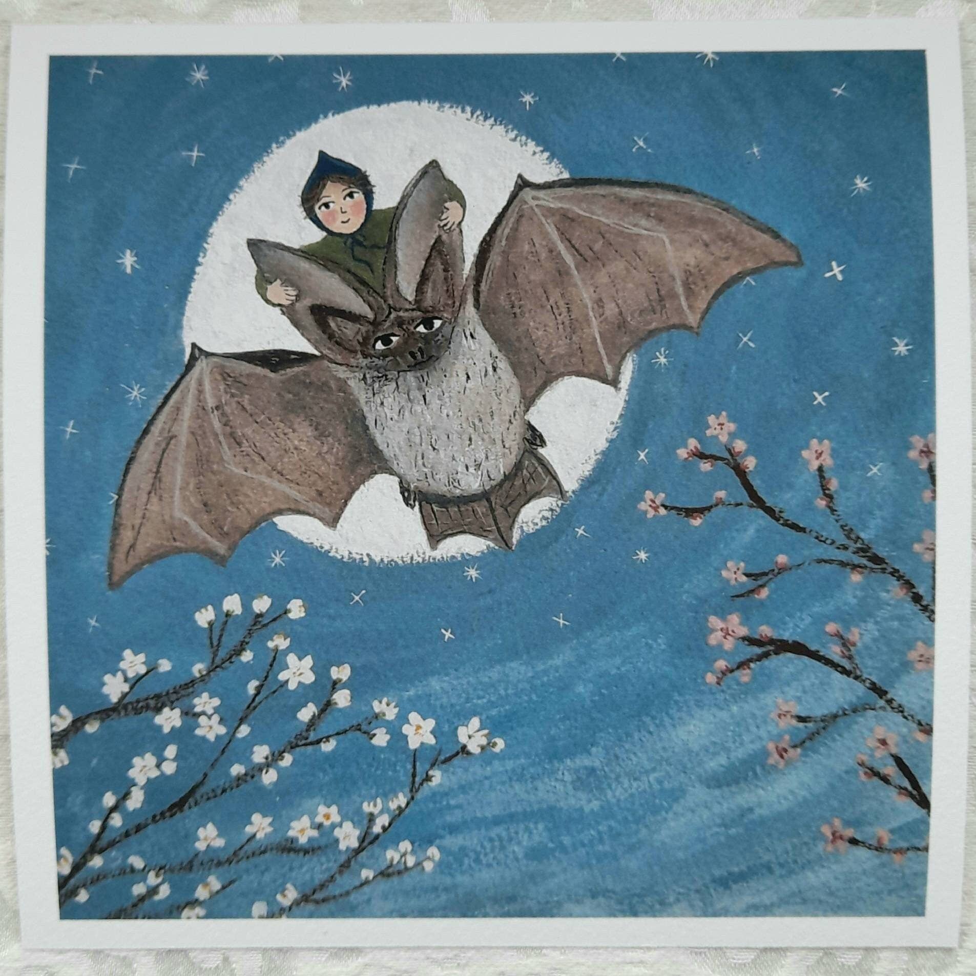 LYDIAMAE - Wholesale Art Print - Night Flight 7x7 Giclee Art Print1
