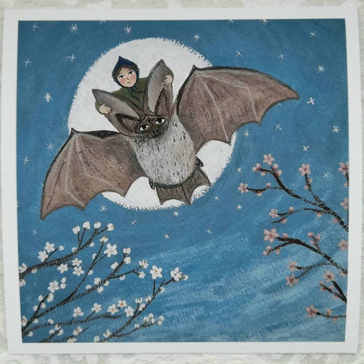 LYDIAMAE - Wholesale Art Print - Night Flight 7x7 Giclee Art Print1