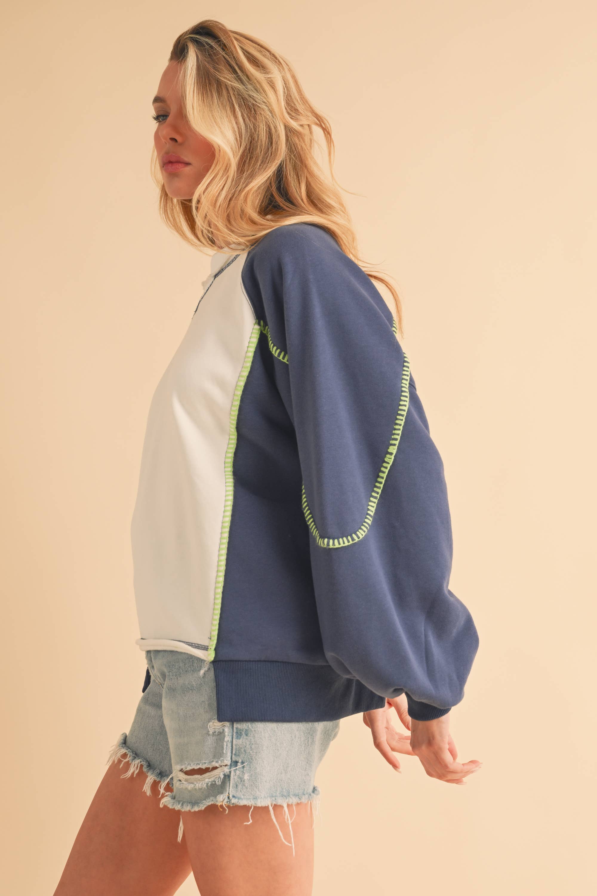 AEMI + CO - Wholesale Knit Sweater - Women's - 999FK Nya Colorblock Sweater0