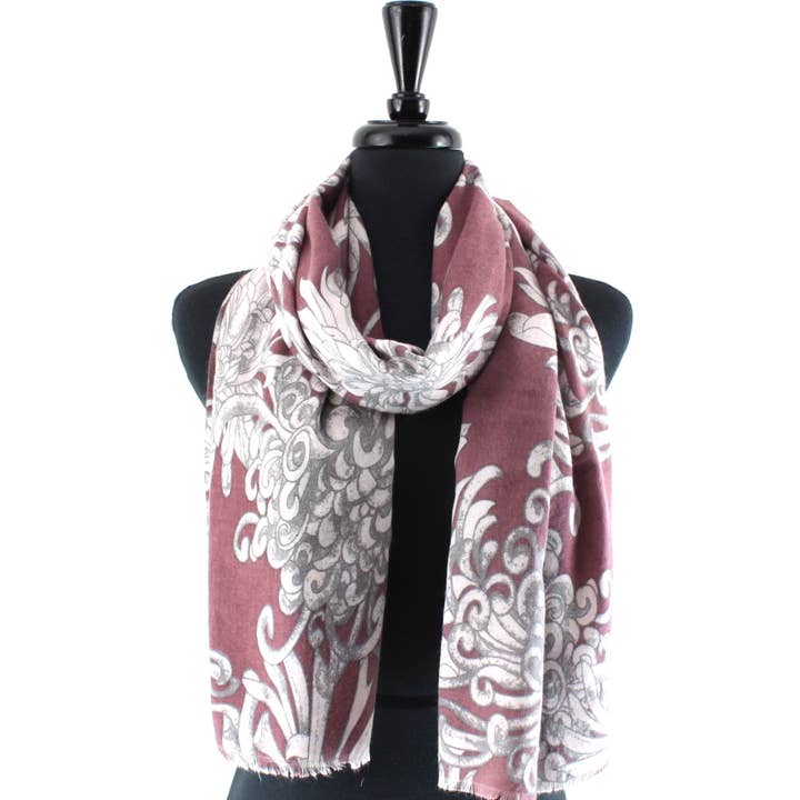 Pretty Persuasions - Wholesale Scarf - Women's - S25241 Cashmere-Like Printed Scarf4