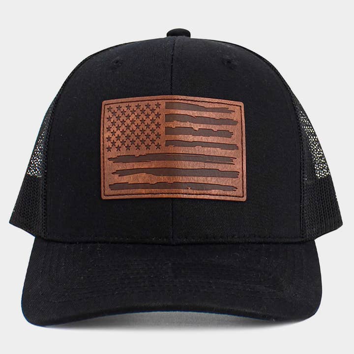 Sensibling Corp. - Wholesale Trucker Hat - Unisex - American USA Flag Patch Pointed Mesh Back Trucker Hat3