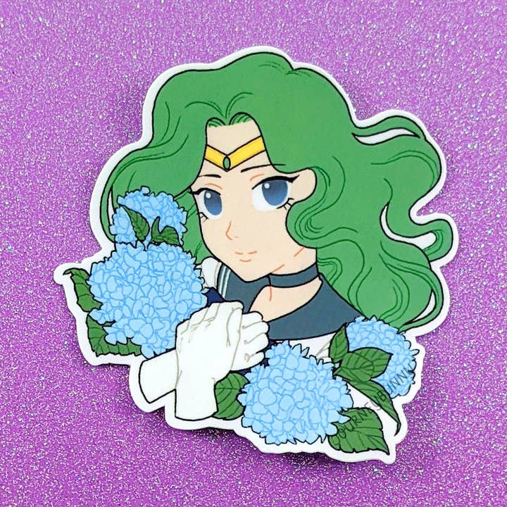 Magical Girl Neptune Autocollant en vinyle imperméable et résistant aux UV pour la vente par Journeybunny