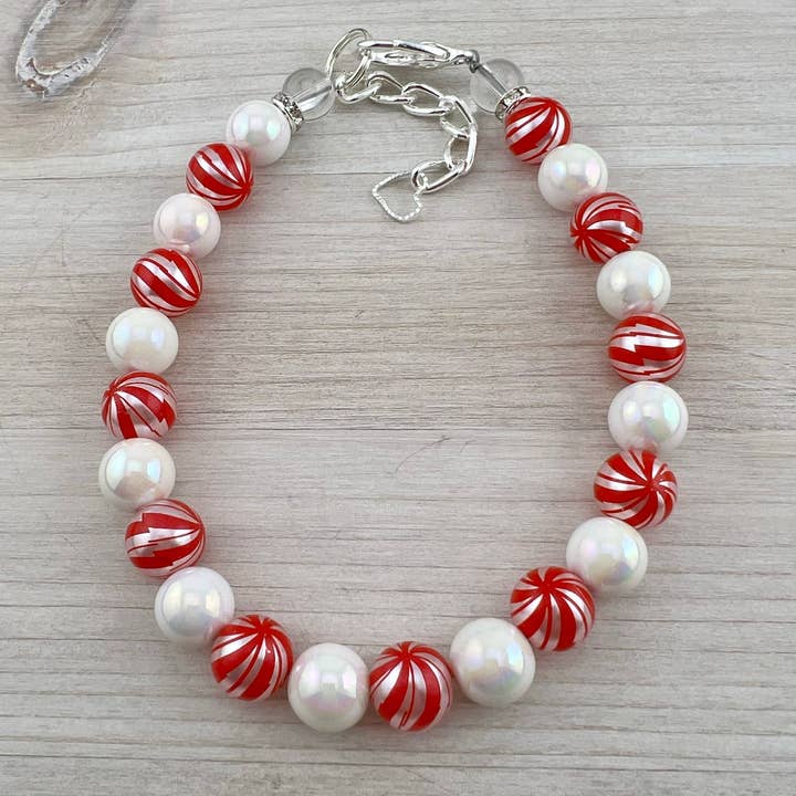 MINI PEPPERMINT SWIRL DOG NECKLACE for wholesale by My Trendy Little Pup