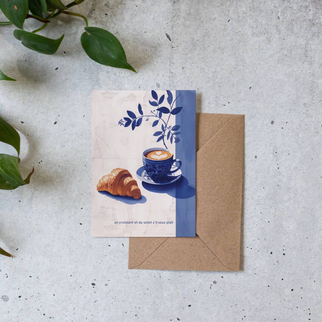 Botanopia - gifts , decor and cards for plant lovers - Wholesale Everyday Greeting Card - Un croissant et du soleil | Everyday Greeting Card in French2