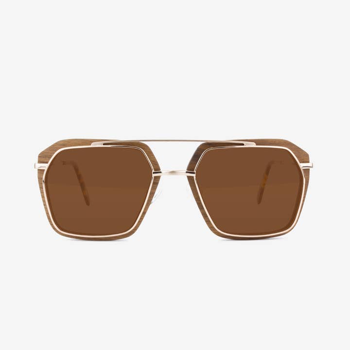 Tommy Owens - Wholesale Sunglasses - Unisex - Bal Harbour - Metal & Wood Sunglasses0