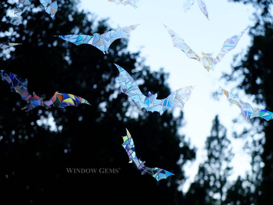 Window Gems - Wholesale Suncatcher - Bat Window Clings - Bird Strike Prevention Decals3