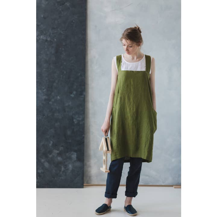Epic Linen – wholesale Apron – Linen Japanese Style Apron in Various Colors9