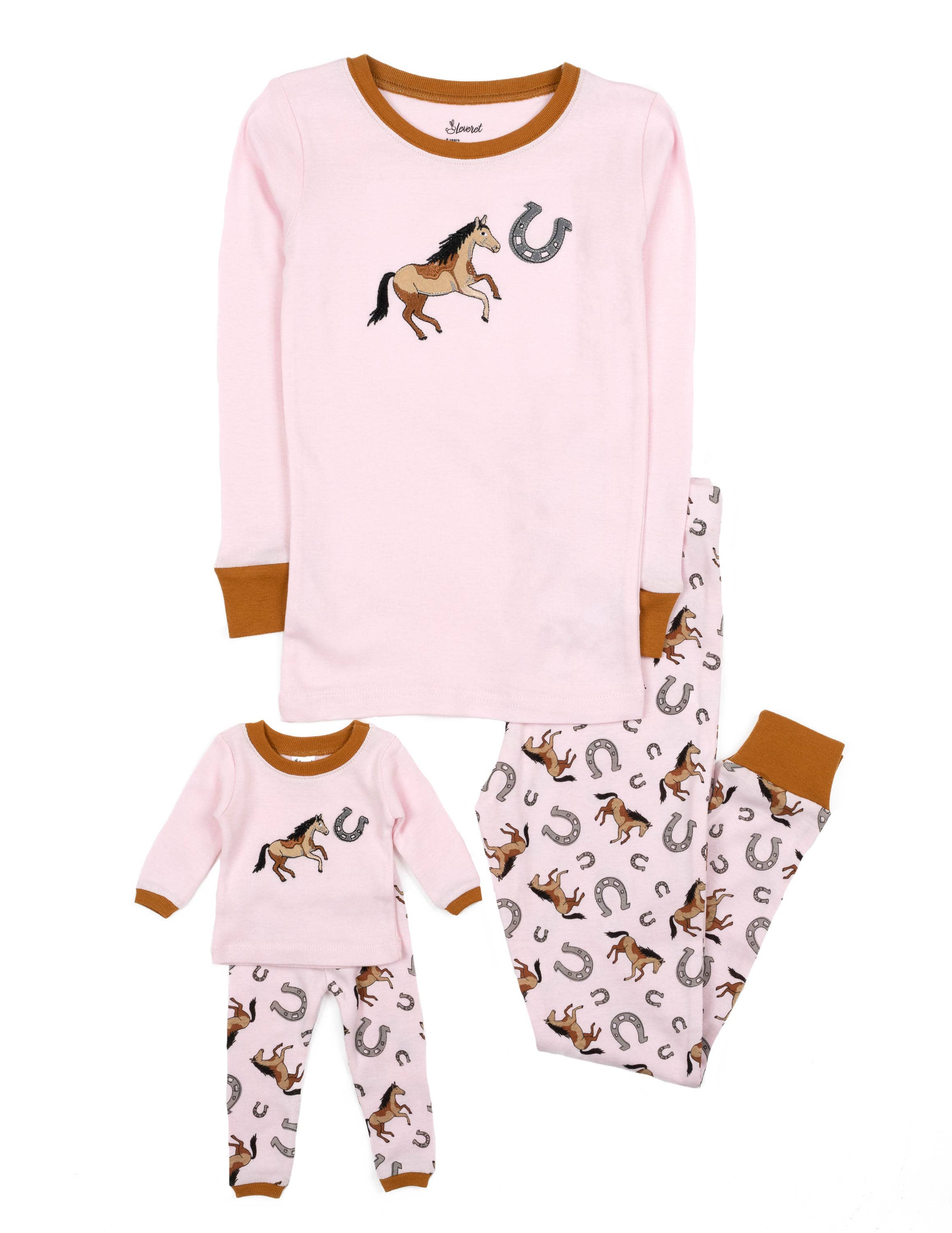 Leveret Pajamas - Wholesale Sleepwear Set - Kids - Kids Girl & Doll Cotton Pajamas25