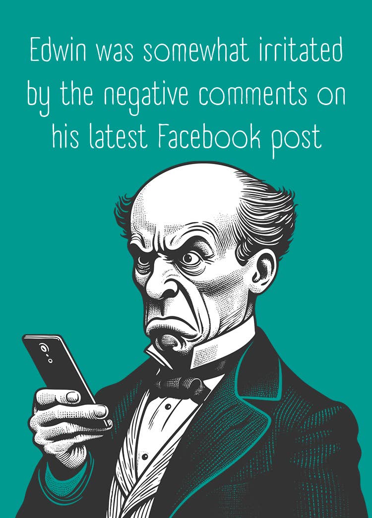 Footle Publishing - Wholesale Everyday Greeting Card - Eccentric character funny card1