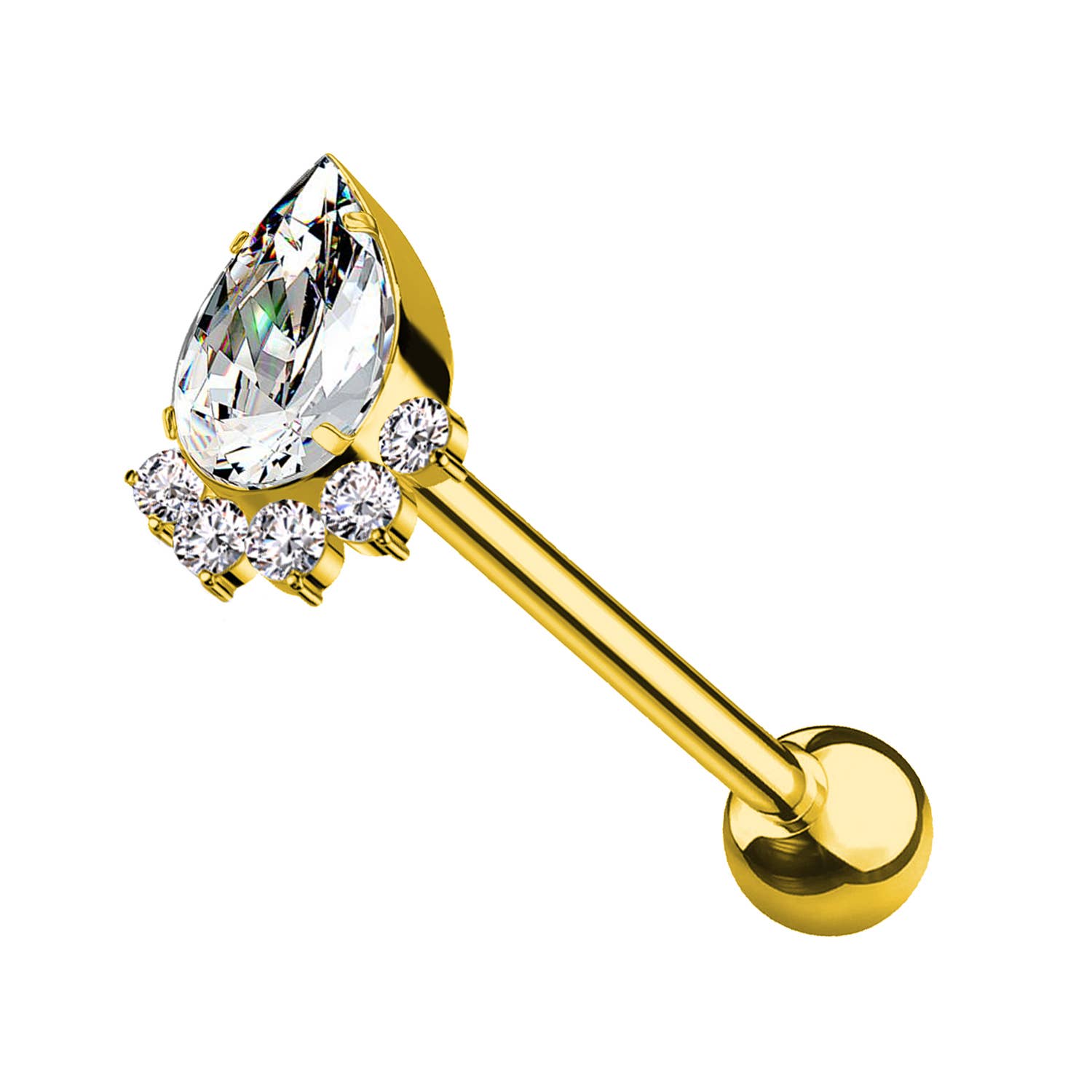 Awaken – Brinco único por atacado – PWO-013 Piercing de Cristal Gota Garras de Gato em Titânio0