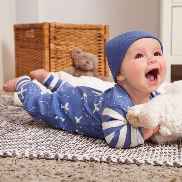 Tesa Babe - Wholesale Jumpsuit - Baby - Baby Boy's Airplanes Cotton Romper