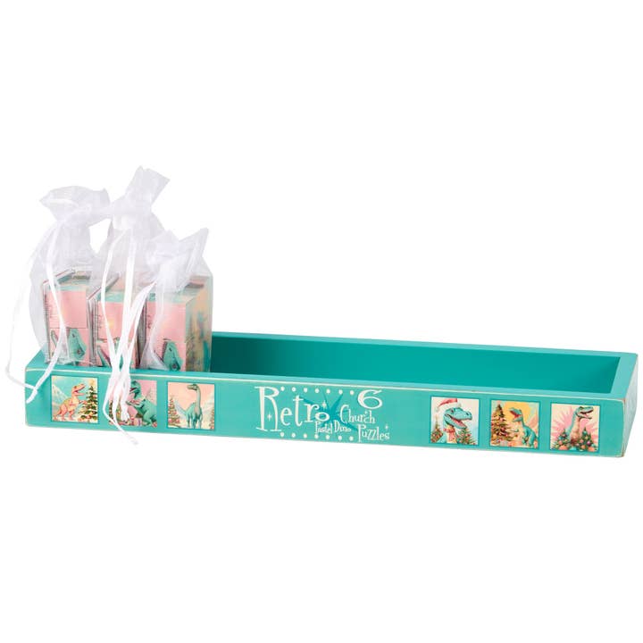 Primitives by Kathy - Wholesale Puzzle - Kids - Dino Christmas Church Puzzle1