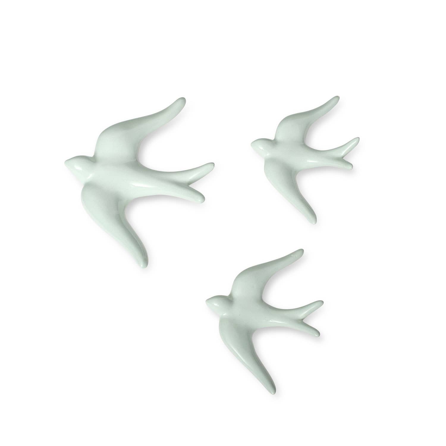 Casa Atlântica - Venta al por mayor Adornos de pared - Golondrinas de cerámica lisas en varios colores3